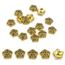 Nakładki na Koraliki Stop Metalowy 10x4mm Kolor: Antyczne Złoto 20szt/opakowanie (2WB29197)