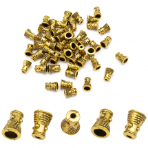 Stożek Nakładki na Koraliki Stop Metalowy 8x6x6mm Kolor: Antyczne Złoto 50szt/opakowanie (2WB29204)