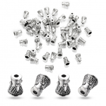 Stożek Nakładki na Koraliki Stop Metalowy 8х6х6mm Kolor: Antyczne Srebro 50szt/opakowanie (2WB29205)