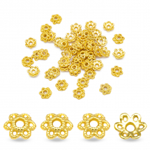 Nakładki na Koraliki Stop Metalowy 6x1,5mm Kolor: Złoty 50szt/opakowanie (2WB29210)