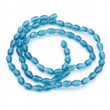 Koraliki Szklane Fasetowany, 6x4mm 68szt/43cm/sznur (2WB30899)