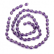 Koraliki Szklane Luźne. Fasetowany 6x4mm 68szt/36sm/nić (2WB31311)