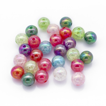 Koraliki Akrylowe Crackle Szkło Dwukolorowe 12mm 25szt/25g (2WB30482)