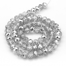 Koraliki Szklane Galwanizacja Fasetowane 10x7.5mm 72szt/54cm/sznur (2WB31027)