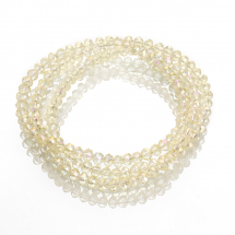 Koraliki Szklane Galwanizacja Fasetowane 3.5x2.5mm 140szt/36cm/sznur (2WB31033)