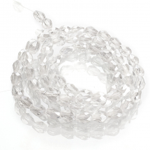 Koraliki Szklane Galwanizacja Fasetowane 7x5mm 62szt/43cm/sznur (2WB30845)