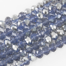 Koraliki Szklane Galwanizacja Fasetowane 4x3mm 140szt/42cm/sznur (2WB30864)