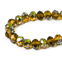 Koraliki Szklane Galwanizacja Fasetowane 8x5mm 70szt/42cm/sznur (2WB30873)