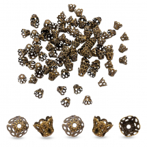 Stożek Nakładki na Koraliki Żelazo 12х8mm Kolor: Miedź 50szt/opakowanie (2WB30399)