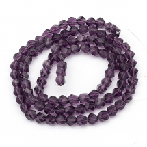 Koraliki Szklane Fasetowany 6mm 100szt/60cm/sznur (2WB30913)