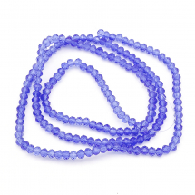 Koraliki Szklane Fasetowany, 3x2mm 190szt/42cm/sznur (2WB30957)