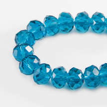 Koraliki Szklane Sztuczny Kryształ Fasetowany 12x8mm 72 szt/58cm/sznur (2WB30986)