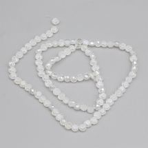 Koraliki Szklane Galwanizacja Fasetowane 4x3mm 99szt/40cm/sznur (2WB30990)