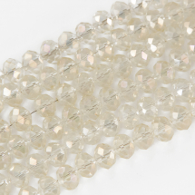 Koraliki Szklane Galwanizacja Fasetowane 4x3mm 150szt/45cm/sznur (2WB31041)