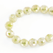 Koraliki Szklane Tęczowe Galwanizacja Fasetowane, 6.5mm 73szt/70cm/sznur (2WB31459)