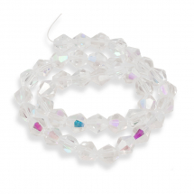 Koraliki Szklane Fasetowany, 8mm 38szt/28cm/sznur (2WB30333)