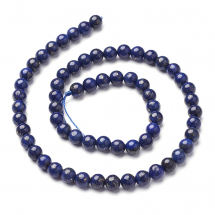 Koraliki Naturalny Lapis Lazuli Klasy A Malowane Okrągły Średnica: 6mm ok. 60szt/38cm/nic (2WB30808)