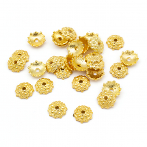 Nakładki na Koraliki Stop Metalowy 11x3,5mm Kolor: Złoty 30szt/opakowanie (2WB30382)