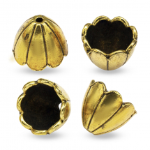 Stożek Nakładki na Koraliki Stop Metalowy 17х15mm Kolor: Antyczne Złoto 4szt/opakowanie (2WB30393)