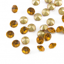 Dżety Cyrkonie Rivoli Szklane Stożkowe, Klasa A, Topaz, 6.2mm, 50szt (2WB30615)