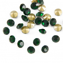 Dżety Cyrkonie Rivoli Szklane Stożkowe, Klasa A, Szmaragdowy, 6.2mm, 50szt (2WB30622)