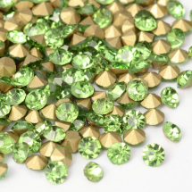 Dżety Cyrkonie Rivoli Szklane Stożkowe, Klasa A, Perydot, 1.5mm, 144szt (2WB30637)