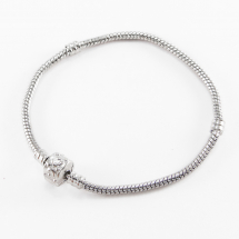 Baza do Eurobransolety Mosiądz 180x3mm Kolor: Platyna 1szt (14WB6052)