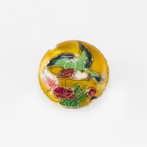 Koraliki Metalowe Cloisonne Mosiądz i Emalia 19x8mm Złocisty 1szt (14WB6163)