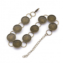 Baza do Bransoletki Kaboszon Mosiądz 21cm Kolor: Brązowy 1szt (14WB5419)