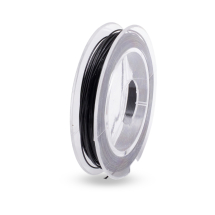 Linka Jubilerska Stalowa, Powłoka Nylonowa do Rękodzieła, Czarny, 0.45mm, 10m/szpula (14WB5497)