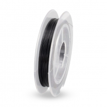 Linka Jubilerska Stalowa, Powłoka Nylonowa, Czarny, 0.38mm, 10m/szpula (14WB5504)