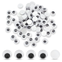 Oczy Żywe do Scrapbookingu i Zabawek, Plastikowe, Czarny, 8x3mm, 100szt (14WB5853)