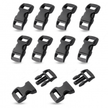 Zapięcie Fastex, Akrylowy, do Bransoletek i Rękodzieła, Czarny, 29х15х6mm, Otwór 11х3.5mm, 10szt (14WB6289)