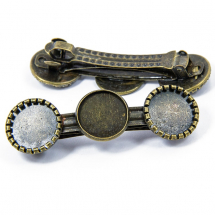 Baza Spinki do Włosów Stop Metali 55.5x19mm Kolor: Brązowy 1szt (14WB6024)