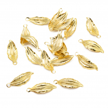 Zawieszka Żelazo 26x9x1mm Otwór 2.5mm Kolor: Złoty 20szt (14WB6384)