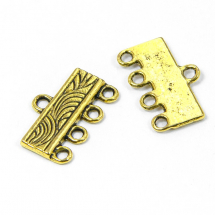 Zawieszka Łącznik Stop Metalu 11x16x2mm Otwór 1.5mm Kolor: Antyczne Złoto 10szt (14WB7604)