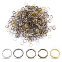 Kółeczka Ogniwka Podwójne Żelazne, do Rękodzieła i Biżuterii, Mix Kolorów, 7x0.7mm, 600szt/50g (14WB7185)