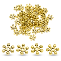 Koraliki Dystansowe Stopowy Biżuterii 10х2.5mm Złoto 50szt (14WB7382)