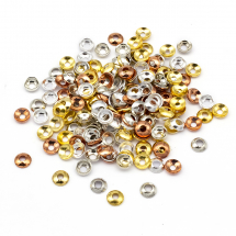 Nakładki na Koraliki Mosiądz 3x0,8mm Kolor: Mix Koloriw 170szt/3g/opakowanie (14WB6836)