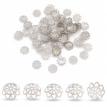 Nakładki na Koraliki Żelazo 10x4mm Kolor: Platyna 100szt/opakowanie (14WB7416)