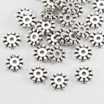 Koraliki Dystansowe Stopowy Biżuterii 10х2mm Srebro 30szt (14WB7946)