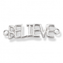 Zawieszka Łącznik BELIEVE Stop Metalu 43x12x4mm Otwór 3mm Kolor: Platyna 2szt (14WB8180)