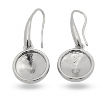 Kolczyki Haczyk pod Cyrkonie Rivoli Mosiądz 33.5x15x4.5mm Podstawa: 12mm Kolor: Platynowy 2szt (14WB8243)