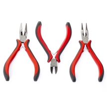 Zestaw Narzędzi Stal Weglowa Szczypce Okrągłe, Szczypce, Obcęgi, Czerwony 16.5x18.5x2cm, 3szt/zestaw (14WB8000)