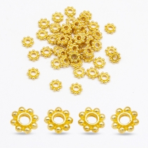 Koraliki Dystansowe, Przekładki, Stop Biżuterii, Złoty, 5х1.5mm, 50szt (14WB7499)