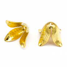 Stożek Nakładki na Koraliki Mosiądz 17х22mm Kolor: Złoty 2szt/opakowanie (14WB8449)