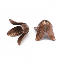 Stożek Nakładki na Koraliki Mosiądz 17х22mm Kolor: Miedz 2szt/opakowanie (14WB8454)