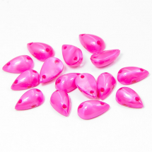 Пришивні Акрилові Стрази, 2 отвори, Крапля, Колір: Рожевий, Розмір: 10х6х4мм, Отв-тя 1мм, (14WB8631)
