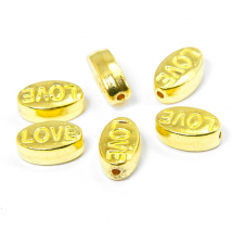 Koraliki Metalowy Stopowy 10х6х4mm Złoto 10szt (13WB10033)