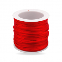 Sznurek Nylonowy do Rękodzieła, Pleciony, Czerwony, 2mm, około 10 m / szpula (14WB9856)